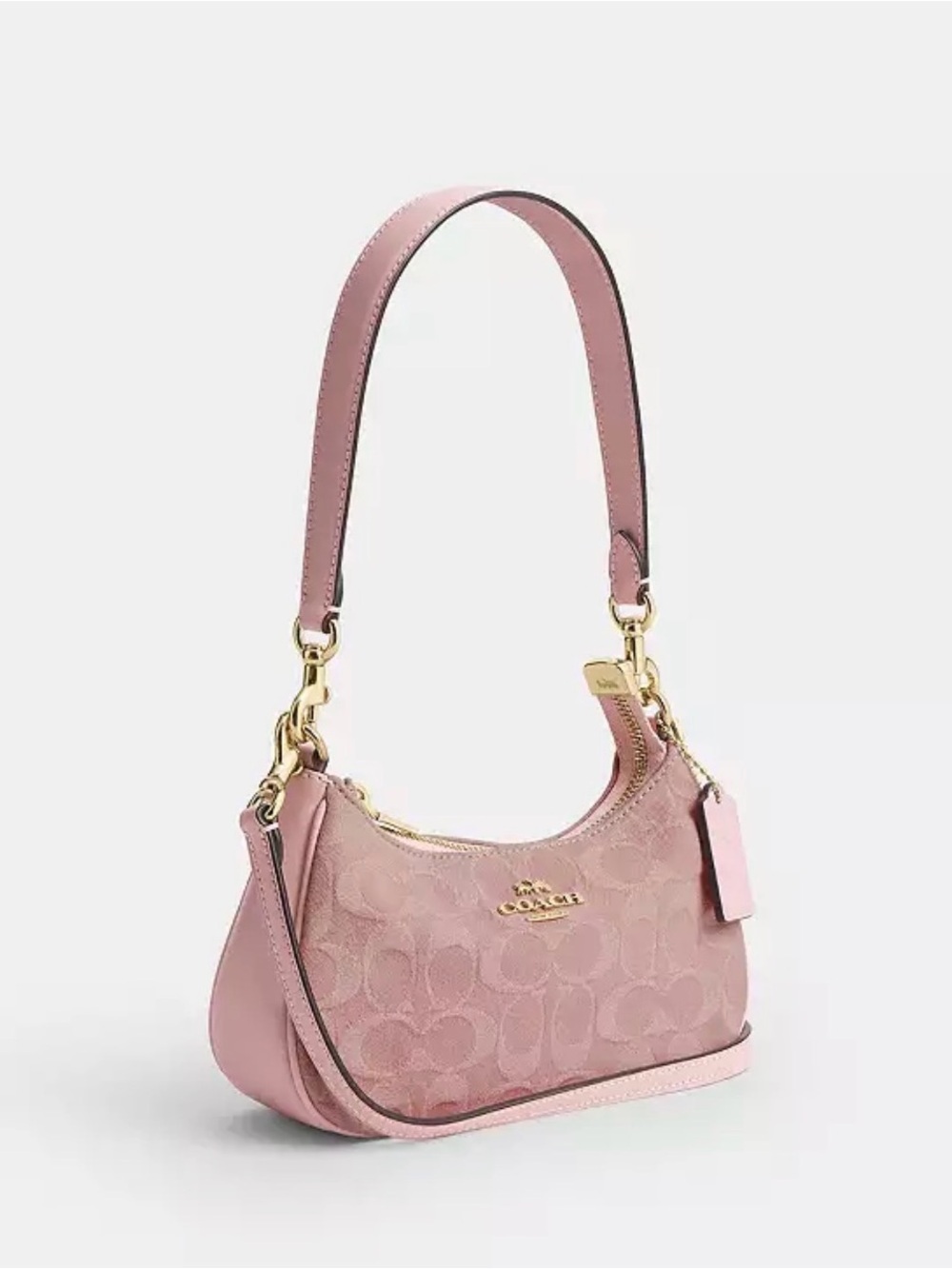 Coach Teri Mini Crossbody Bag In Signature Pink Denim - Picture 3 of 3